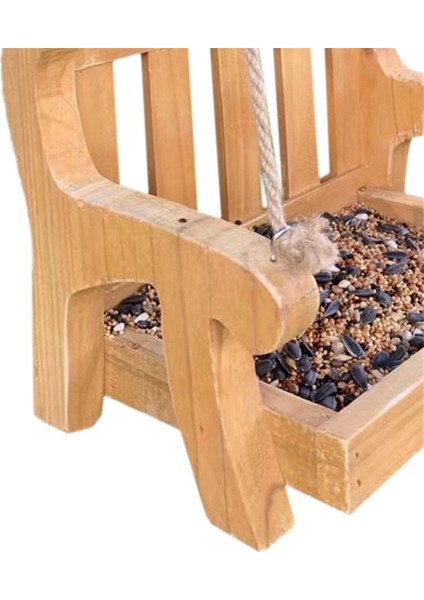 Balkon Villa Bahçe Kuş Besleme Için Otomatik Ahşap Besleyici Kuş Besleyici Asma Evcil Hayvan Besleyici Sandalye (Yurt Dışından) indirimleri