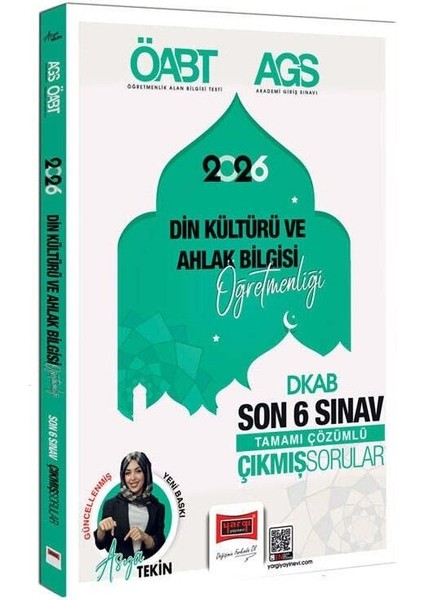 Yargı 2026 Öabt Meb-Ags Din Kültürü ve Ahlak Bilgisi Öğretmenliği Çıkmış Sorular Son 6 Sınav Çözümlü - Asya Tekin Yargı Yayınları