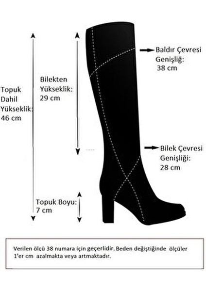 Taba Kadın Çizme Suni Deri Yüksek Topuk 7 cm E674250009 indirimleri