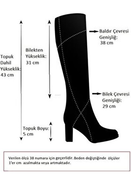 Kahverengi Kadın Çizme 5 cm A654252709