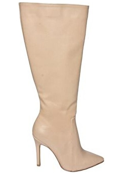 N372530109 Ten İnce Topuklu Sivri Burun Kadın Çizme 11 cm Topuk