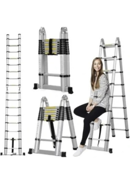 Alüminyum Çok Fonksiyonlu Teleskopik Merdiven