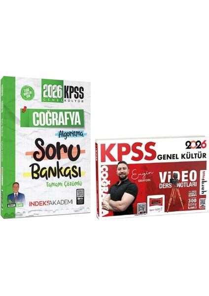Yargı + Indeks 2026 Kpss Coğrafya Video Ders Notları + Soru Bankası 2 Li Set - Engin Eraydın Yargı + Indeks Akademi Yayınları