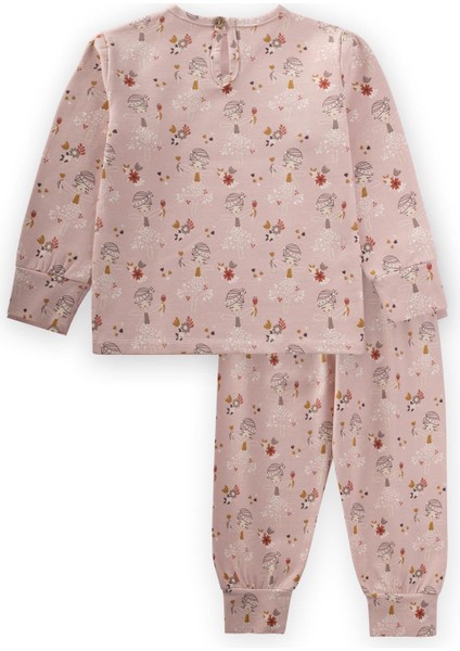 Desenli Pijama Takım 2-10 Yaş Pudra Pembe fiyatları