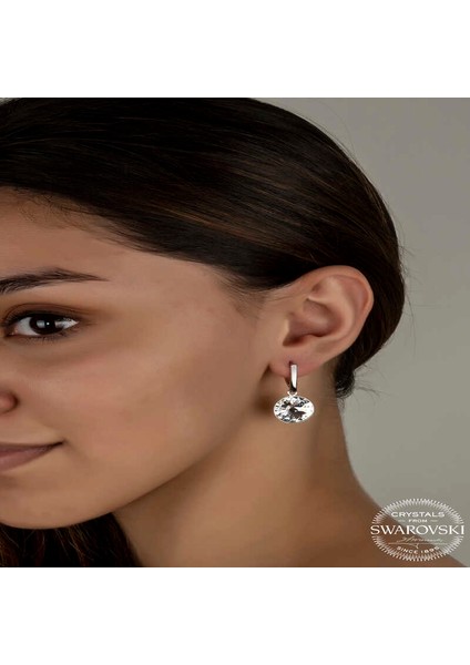 Swarovski Crystal Taşlı Gümüş Beyaz Sallantılı Kadın Küpe fiyatları