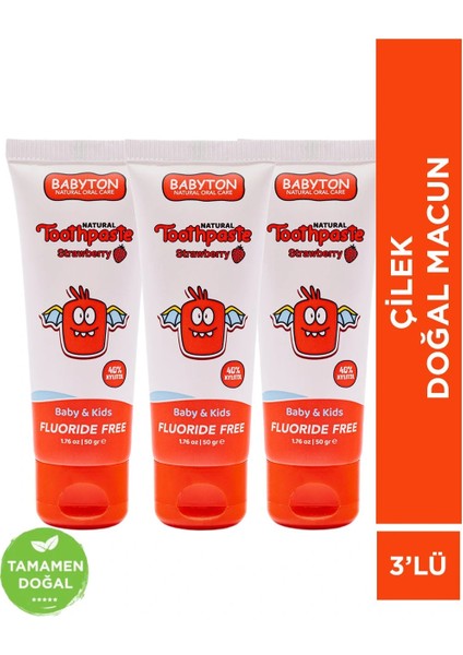 Çilek Doğal Macun 3'lü Set 50 gr