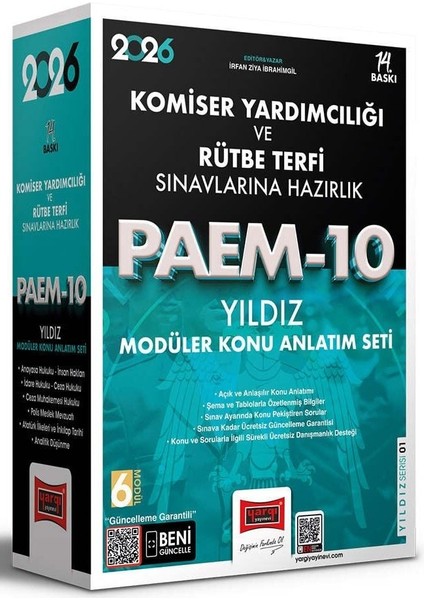Yargı 2026 Komiser Yardımcılığı ve Rütbe Terfi Paem-10 Yıldız Konu Anlatımlı Modüler Set 14. Baskı Yargı Yayınları