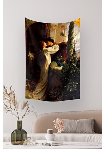 Romeo ve Juliet Duvar Örtüsü Halısı Ünlü Ressam Tabloları Yüksek Mikrofiber Kumaş fırsatları
