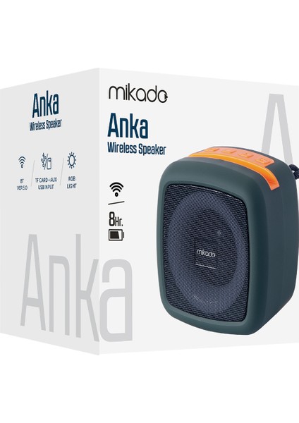 MD-29BT Anka 1200MAH 5W Siyah Usb-Bt-Tf-Tws-Aux Taşınabilir Speaker indirimleri