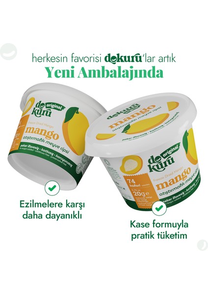 Original Mango Atıştırmalık Meyve Cipsi - Dondurularak Kurutulmuş Mango - Freeze Dried Mango fiyatları