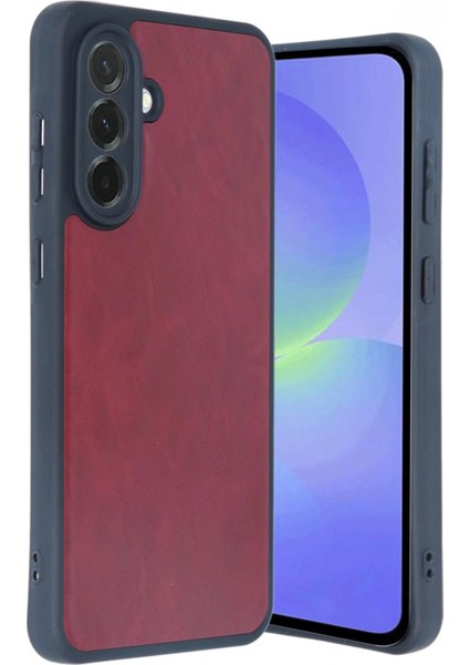 Samsung Galaxy A56 Kılıf Aras Deri Kapak - Bordo modelleri