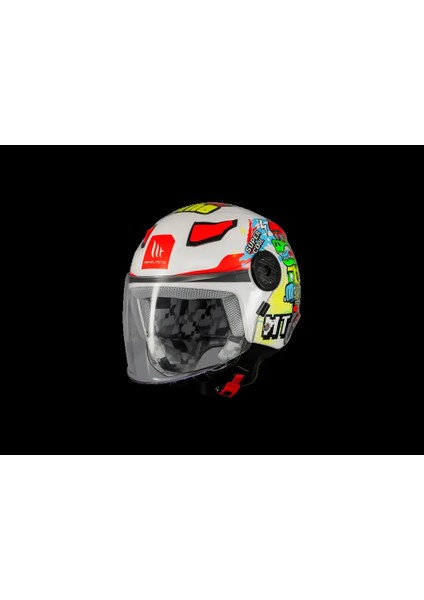 Kask mt Çocuk Lıte Dino A0 Beyaz