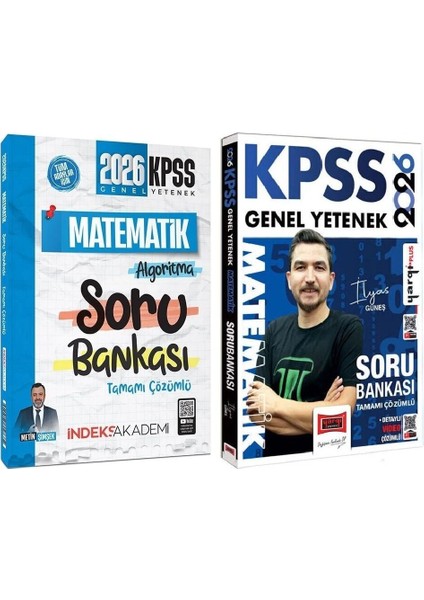 Yargı + Indeks 2026 Kpss Matematik Soru Bankası 2 Li Set - Ilyas Güneş Yargı + Indeks Akademi Yayınları