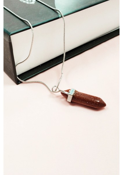 Yıldız Taşı Doğal Taşı Zincirli El Yapımı Tasarımlı Kolye Uç: 3,5 cm Zincir: 20 cm Kutulu modelleri