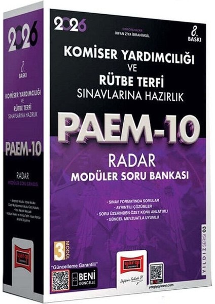 Yargı 2026 Komiser Yardımcılığı ve Rütbe Terfi Paem-10 Radar Soru Bankası Modüler Set Çözümlü Yargı Yayınları