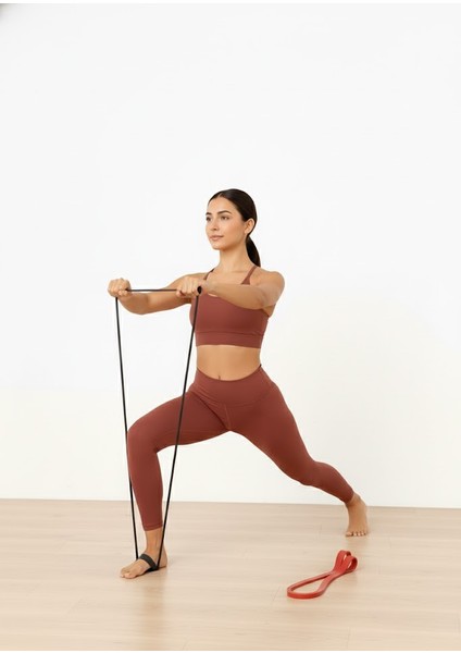 2 Li Resistance Powerband Güç Bandı Seti Direnç Lastiği Squat Aerobik 13 mm + 32 mm Kırmızı-Mor modelleri