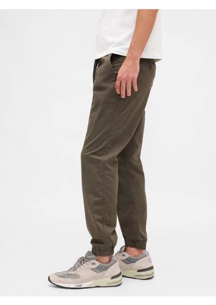 Erkek Haki GapFlex Slim Jogger Pantolon