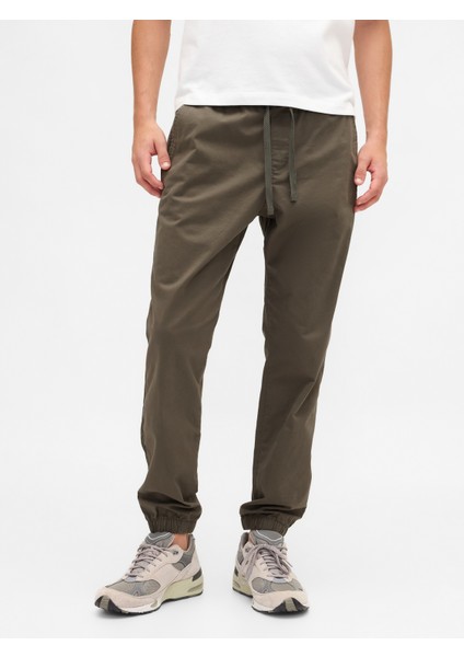 Erkek Haki GapFlex Slim Jogger Pantolon