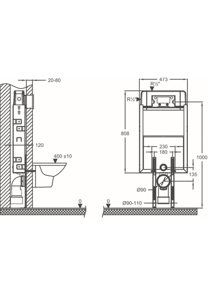 Adnoss Japar Gömme Rezervuar - Kumanda Paneli - Ankastre Valf 510198-500148-570255 fırsatları