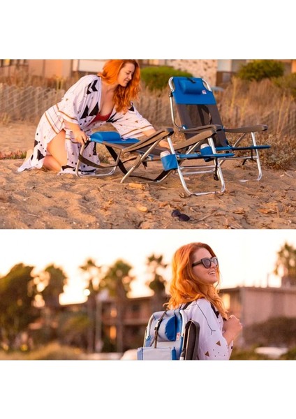 BEACH STAR LİGHT PLAJ ŞEZLONG SANDALYE MAVİ