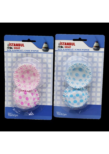 MAVİ KARTELA - ORTA MUFFİN KAĞIT KEK KAPSÜLÜ (4887)