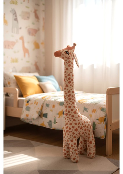 Zürafa Peluş Oyuncak Büyük Boy 1 Metre Dekoratif Hediyelik Uyku ve Oyun Arkadaşı