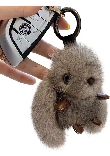 Vizon Kürkü Tavşan Anahtarlık Çanta Kolye (Yurt Dışından)