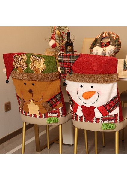 Yeni Noel Dekorasyon Sandalye Arka Kapağı (Yurt Dışından) modelleri