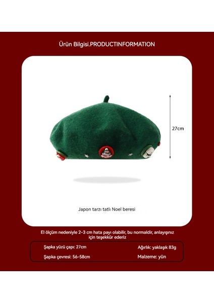 Noel Sonbahar Kış Tatlı Yün Beret (Yurt Dışından) modelleri