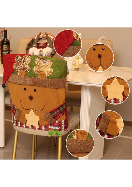 Yeni Noel Dekorasyon Sandalye Arka Kapağı (Yurt Dışından) fırsatları