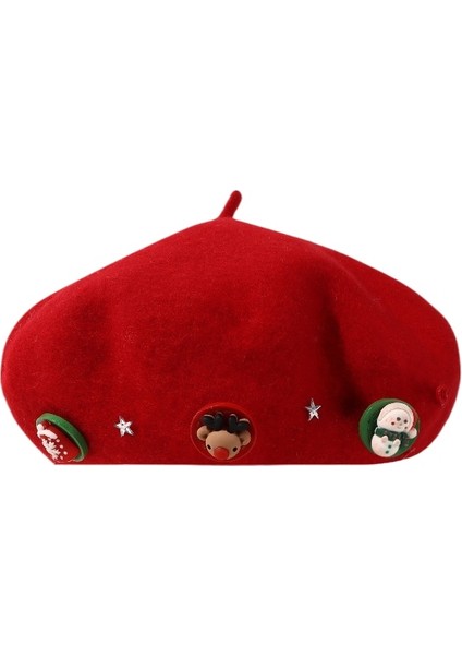 Noel Sonbahar Kış Tatlı Yün Beret (Yurt Dışından)