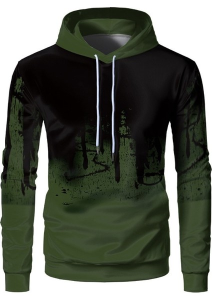 Uzun Kollu Erkek Için Mürekkep Püskürtmeli Kapüşonlu Sweatshirt (Yurt Dışından) modelleri