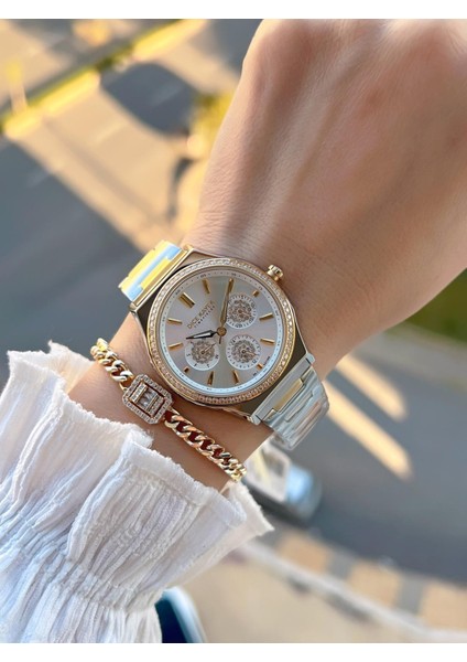 2 Yıl Garantili Çelik Kasa ve Kordon 5 Atm Suya Dayanıklı Kadın Kol Saati+Bileklik DC.002 fiyatları