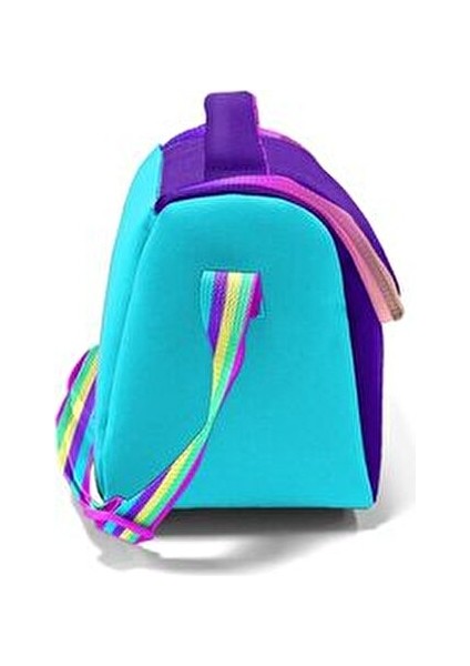 Kids Mor Rainbow Fermuarlı Thermo Beslenme Çantası 5 Litre Kapasiteli Polyester
