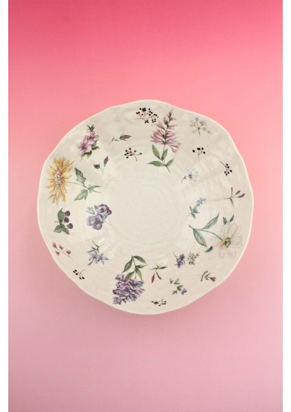 Spring Flowers Büyük Boy Porselen Salata Kasesi