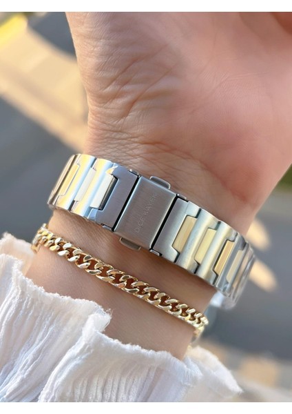 2 Yıl Garantili Çelik Kasa ve Kordon 5 Atm Suya Dayanıklı Kadın Kol Saati+Bileklik DC.002 modelleri