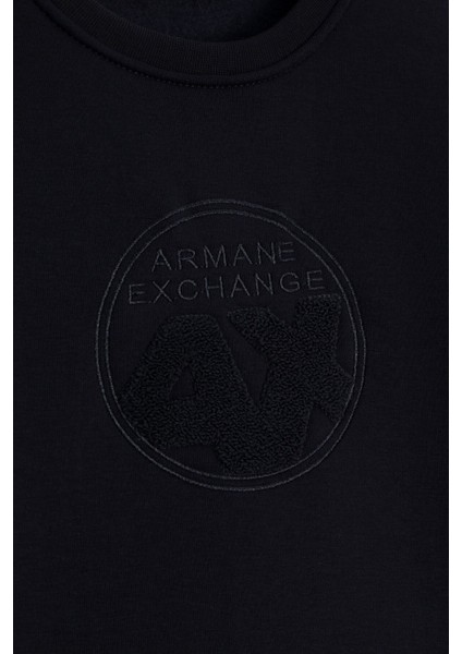 Siyah Yazı Nakışlı Bisiklet Yaka Erkek Çocuk Şardonlu Sweatshirt 23245 fırsatları