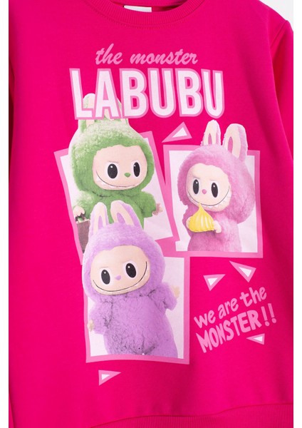 Fuşya Karakter Baskılı Bisiklet Yaka Kız Eşofman Takımı 23280 fiyatları