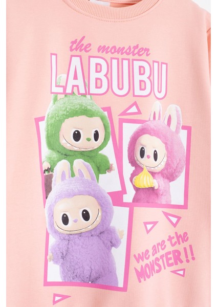 Somon Karakter Baskılı Bisiklet Yaka Kız Eşofman Takımı 23278 fiyatları