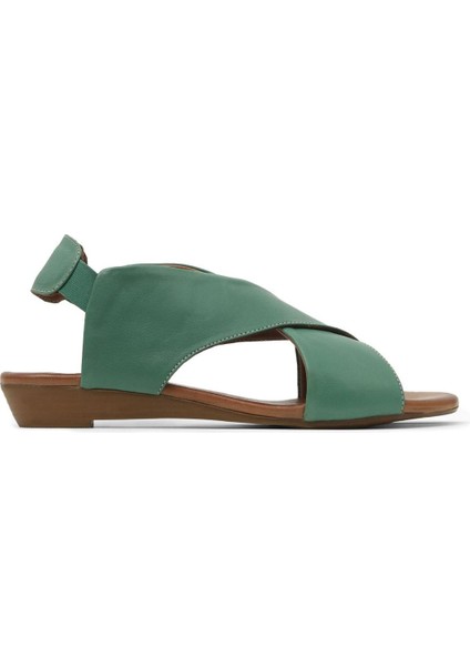 Yeşil Deri Kadın Sandalet 01WL2408 01WL2408