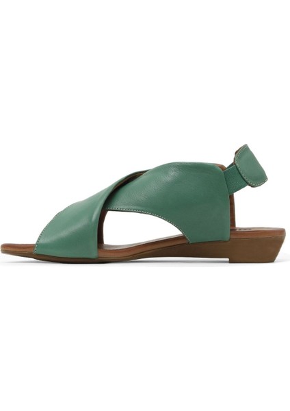 Yeşil Deri Kadın Sandalet 01WL2408 01WL2408 modelleri