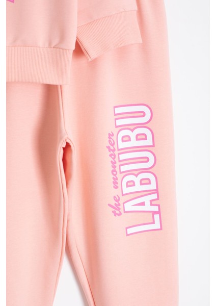 Somon Karakter Baskılı Bisiklet Yaka Kız Eşofman Takımı 23278 fırsatları