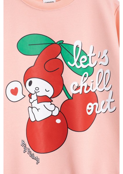 Somon Kız Çocuk Kiraz Karakter Baskılı Bisiklet Yaka Eşofman Takımı 23272 fiyatları