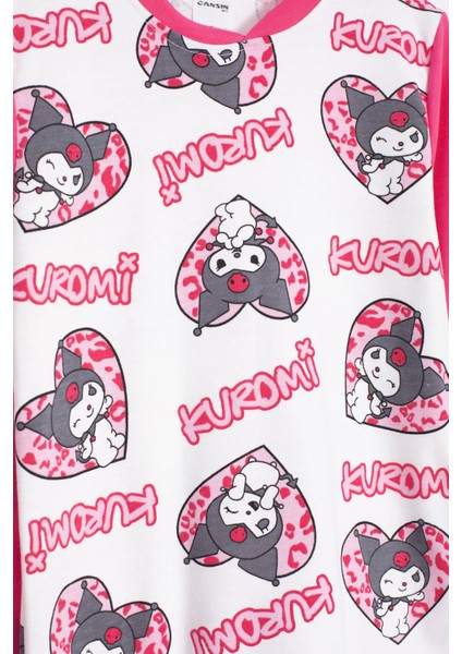 Fuşya Kalpli Yazı Desenli Kız Çocuk Pijama Takımı 23260 fiyatları