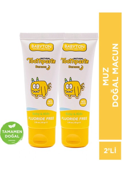 Muz Doğal Diş Macun 2'li Set 50 gr