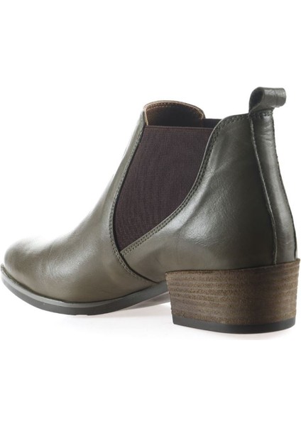 Haki Deri Kadın Topuklu Bot 01WP1303 01WP1303 fırsatları