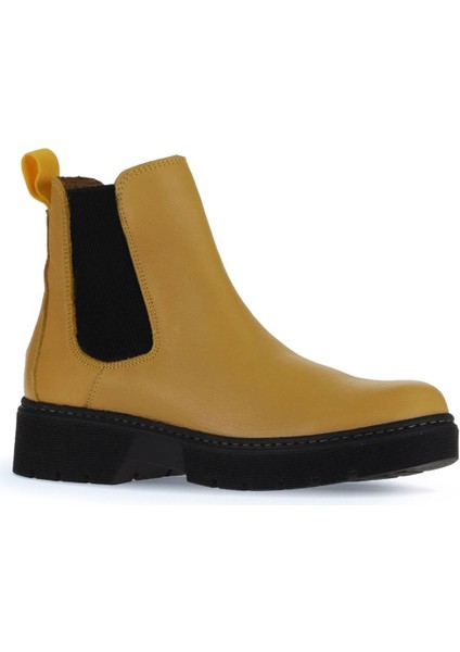 Sarı Flotter Deri Kadın Düz Bot 01WR4900 01WR4900 modelleri