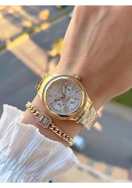 2 Yıl Garantili Çelik Kasa ve Kordon 5 Atm Suya Dayanıklı Kadın Kol Saati+Bileklik AA.003 fiyatları