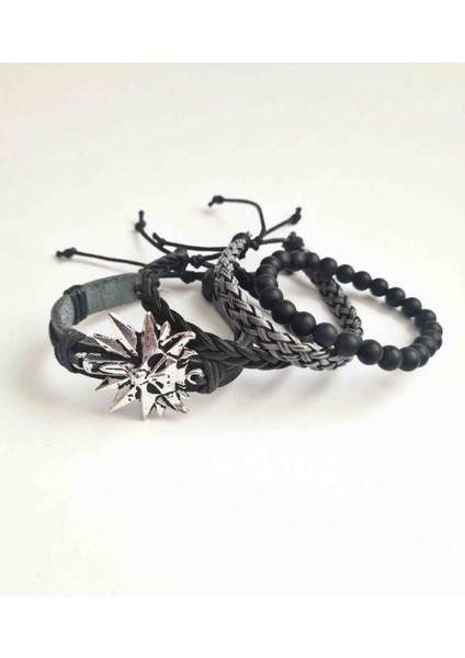 4 Adet Deri Bileklik Kurt Figürlü Hakiki Deri Bileklik Erkek Bileklik fırsatları