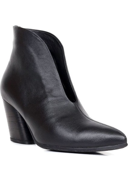 Siyah Deri Kadın Topuklu Bot 01WR1404 01WR1404 fiyatları